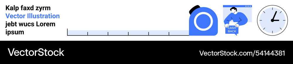 User interface with measurement tape graph User interface with measurement tape graph vector image