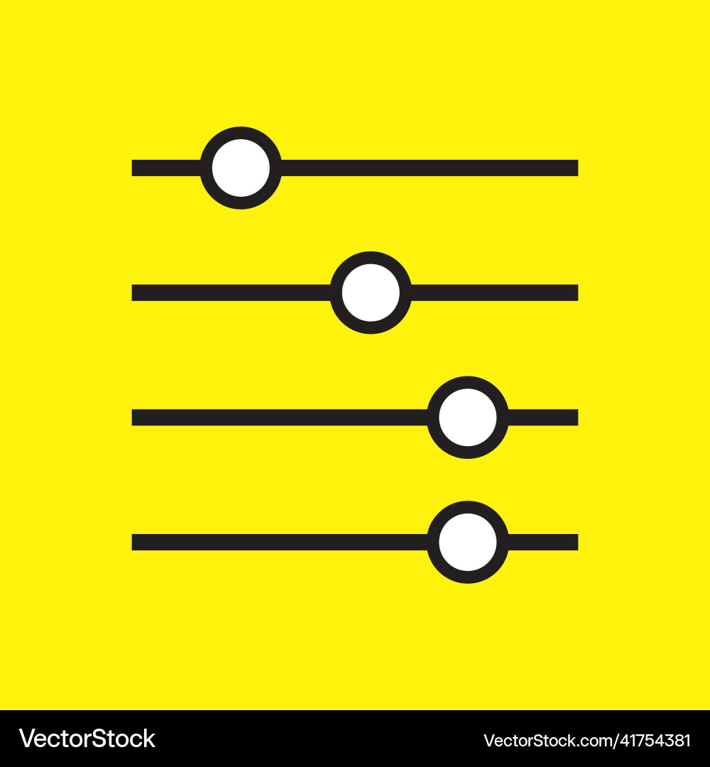 Web filter icon level regulator symbol control Vector Image