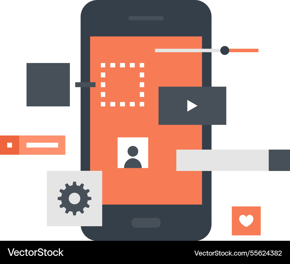 Application development flat web icon concept Application development flat web icon concept Vector Image