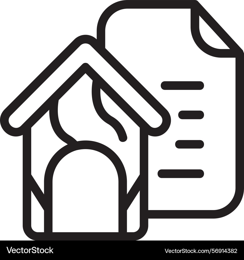 Attic linear style icon design Vector Image