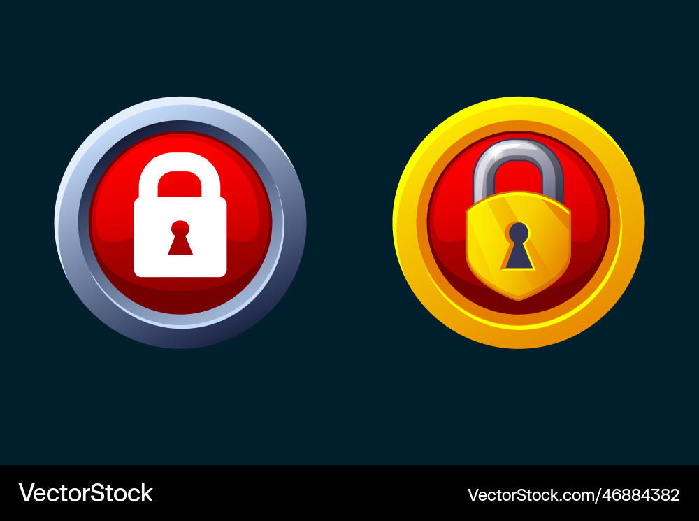 Closed padlock icons block and security simple Closed padlock icons block and security simple vector image