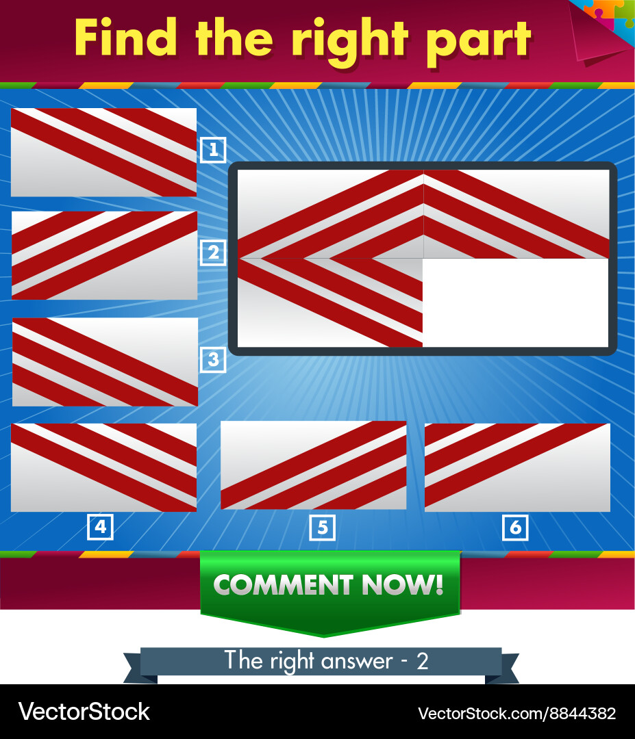Find the missing part vector image