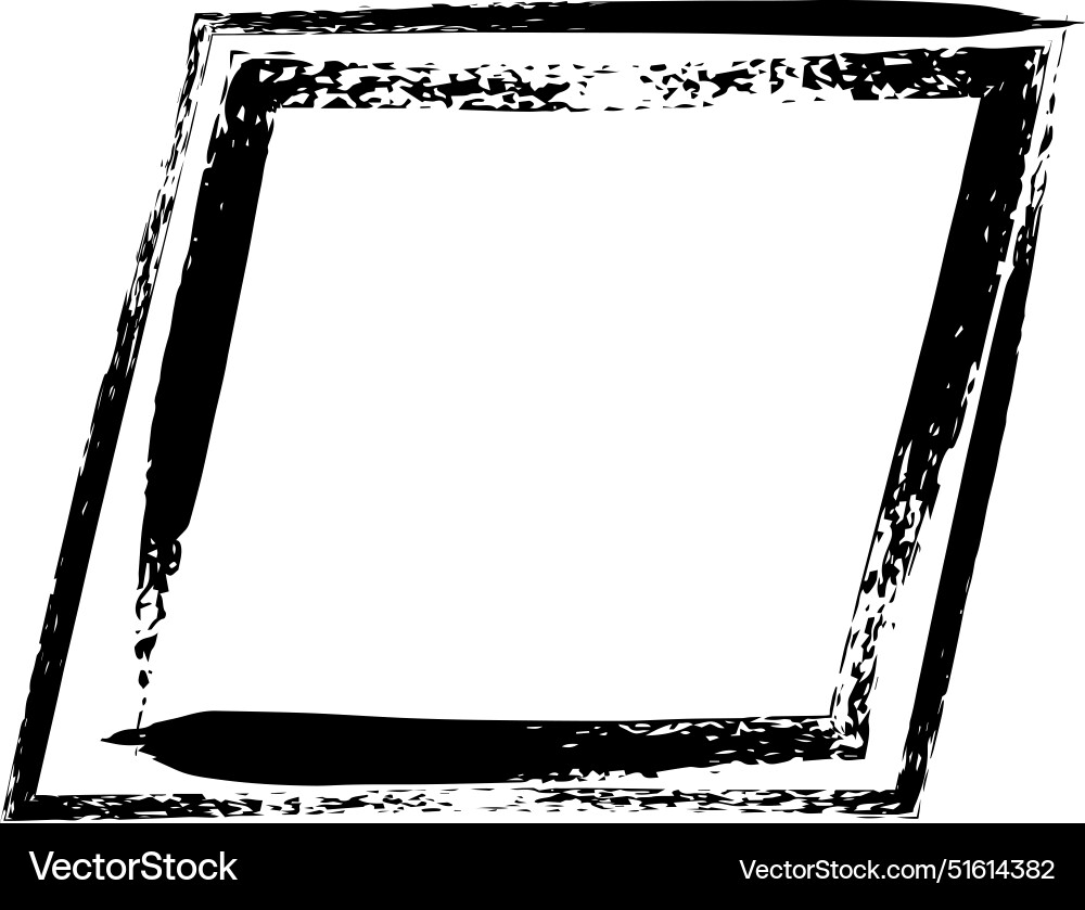 Frame parallelogram texture element outline vector image