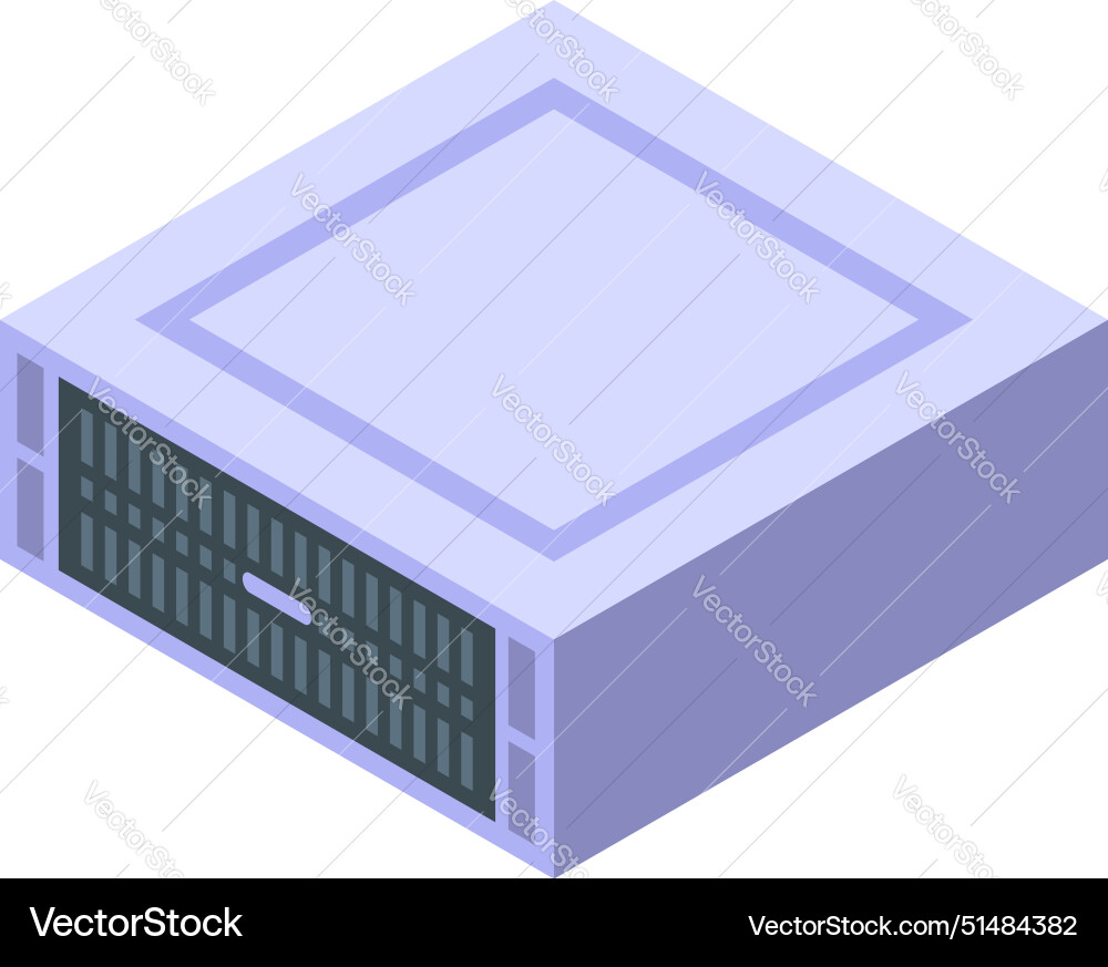 Isometric of computer server Isometric of computer server vector image