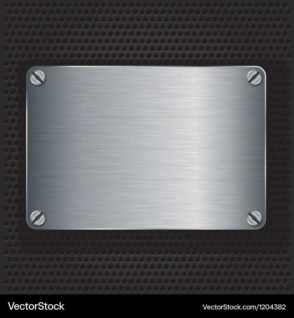 Metal plate Royalty Free Vector Image - VectorStock