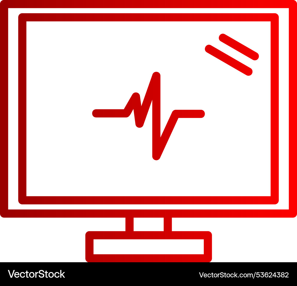 Monitor line gradient icon vector image
