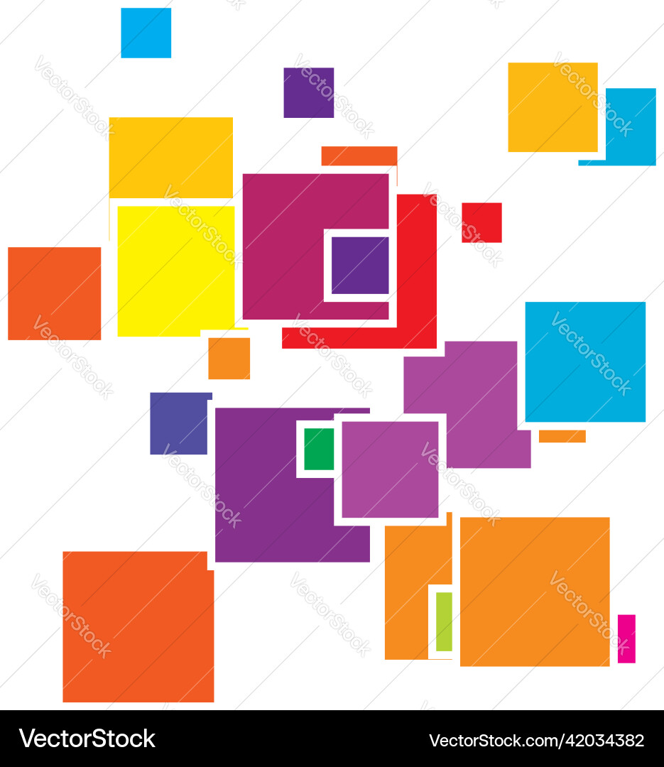 Random scattered squares pattern texture element vector image
