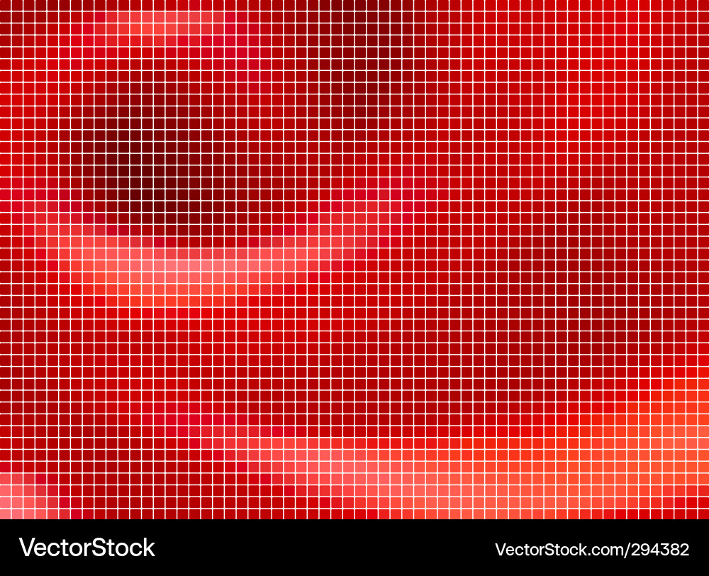 Red Pixel Grid Background vector image