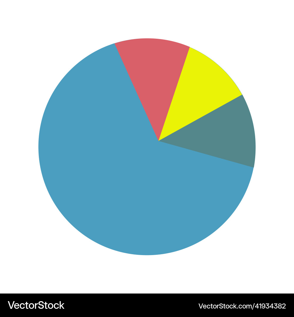 Round chart in the form of an icon showing Round chart in the form of an icon showing vector image