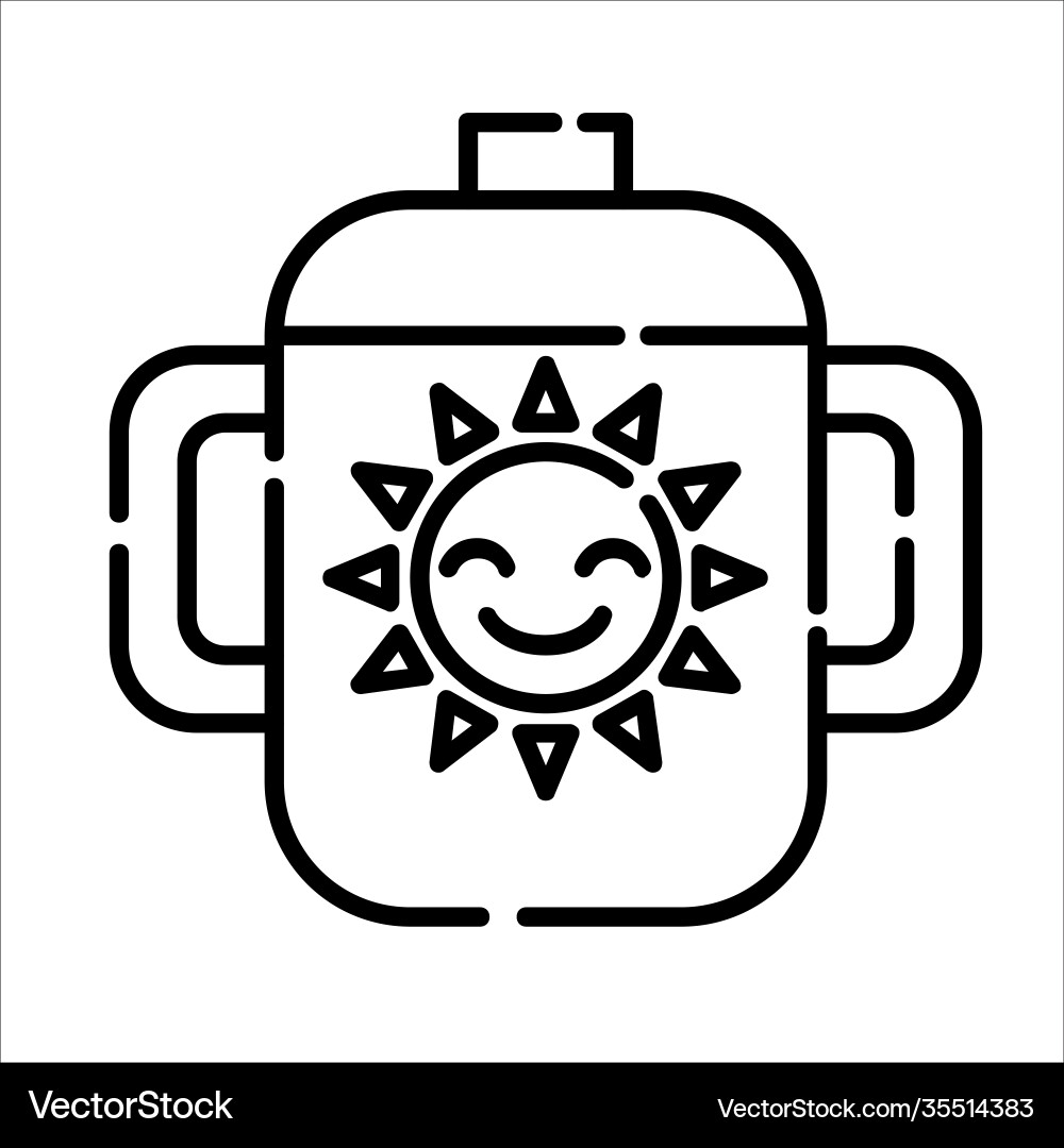 Baby glass icon design clip art line Baby glass icon design clip art line vector image