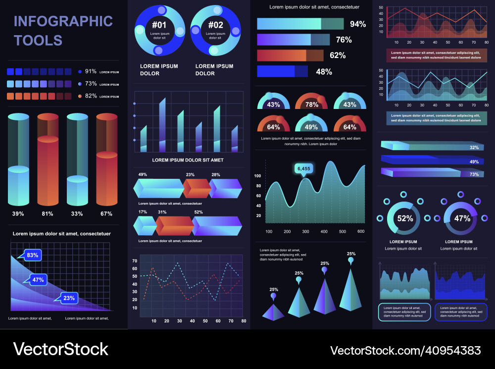 Bundle infographic ui ux kit elements Bundle infographic ui ux kit elements vector image