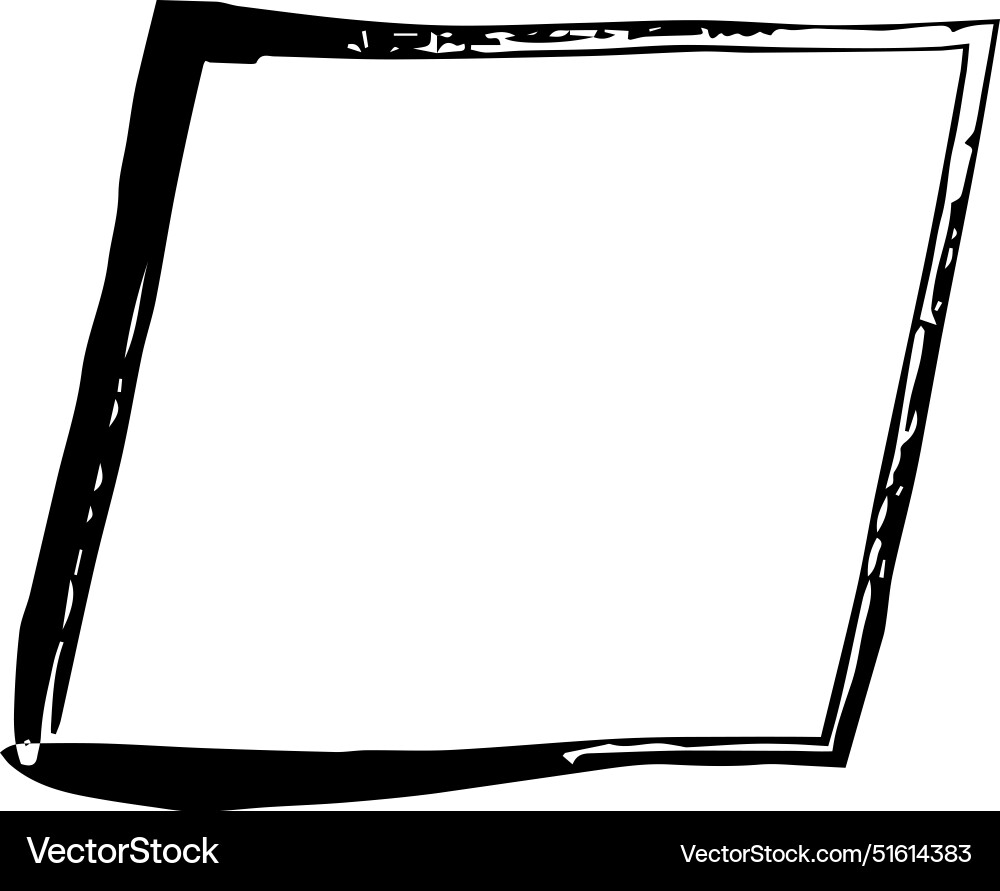 Frame parallelogram texture element outline Frame parallelogram texture element outline vector image
