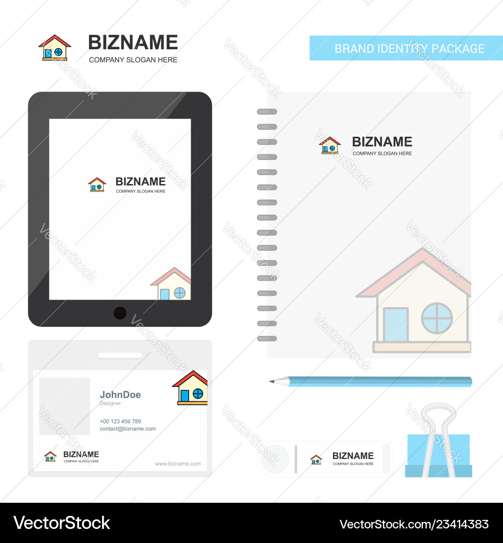 Home business logo tab app diary pvc employee Home business logo tab app diary pvc employee vector image