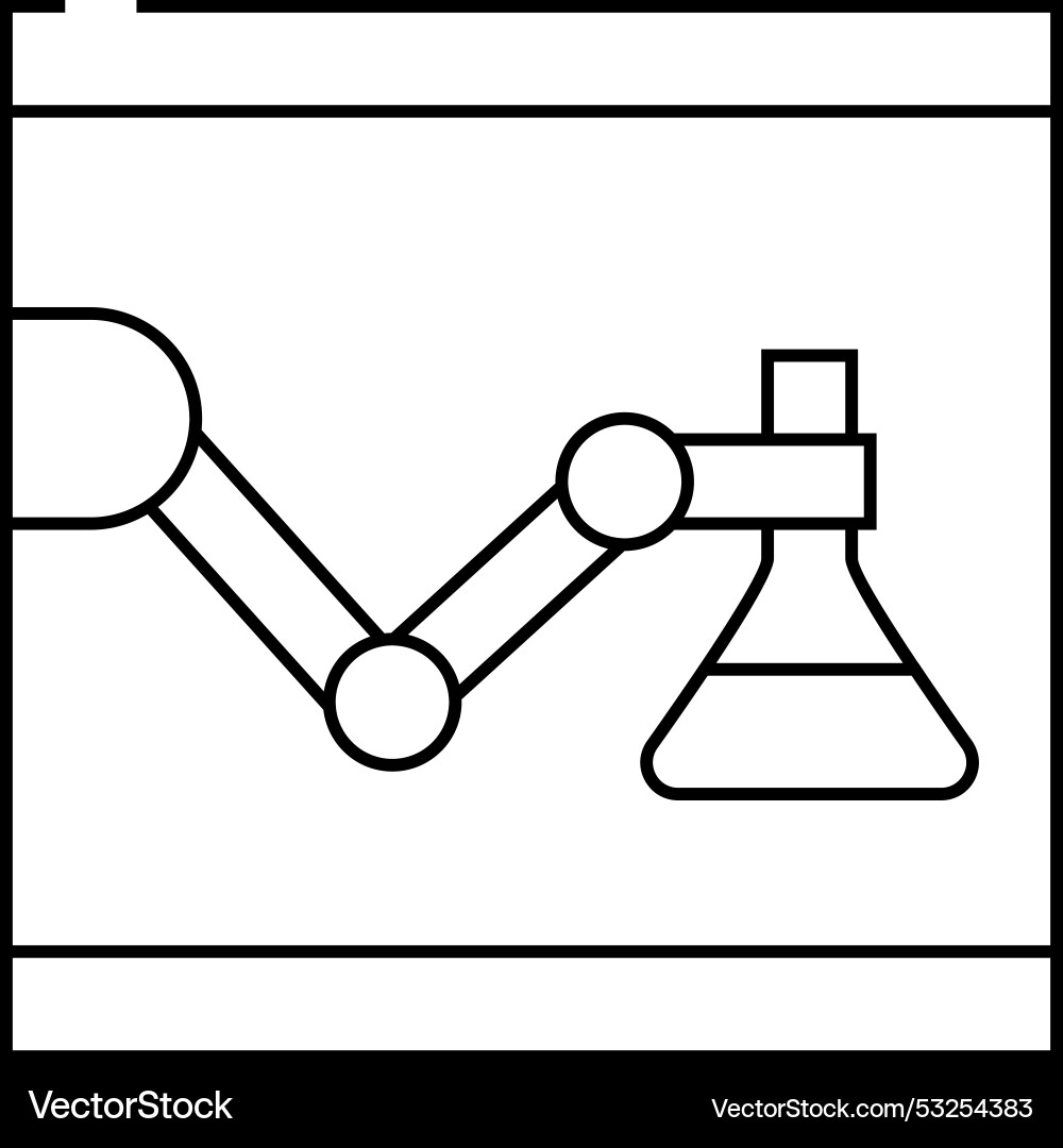 Laboratory robot line icon Laboratory robot line icon vector image