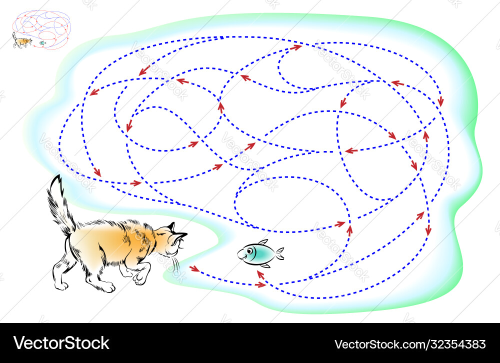 Logic puzzle game with labyrinth for children Logic puzzle game with labyrinth for children vector image