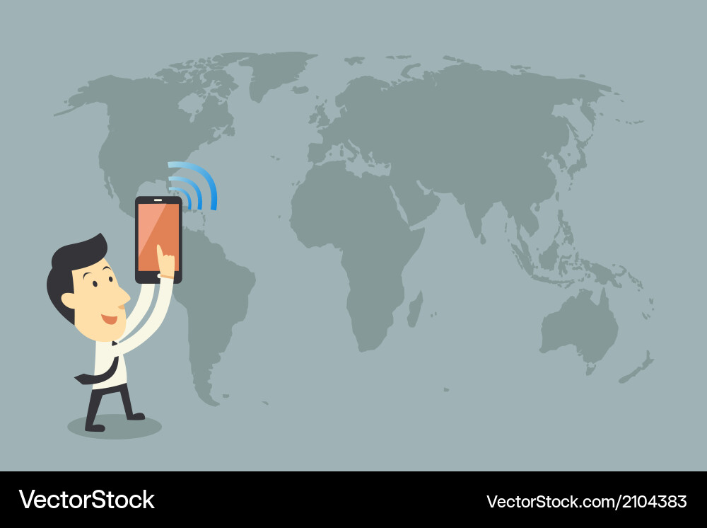 Networking and Smartphone Connection vector image