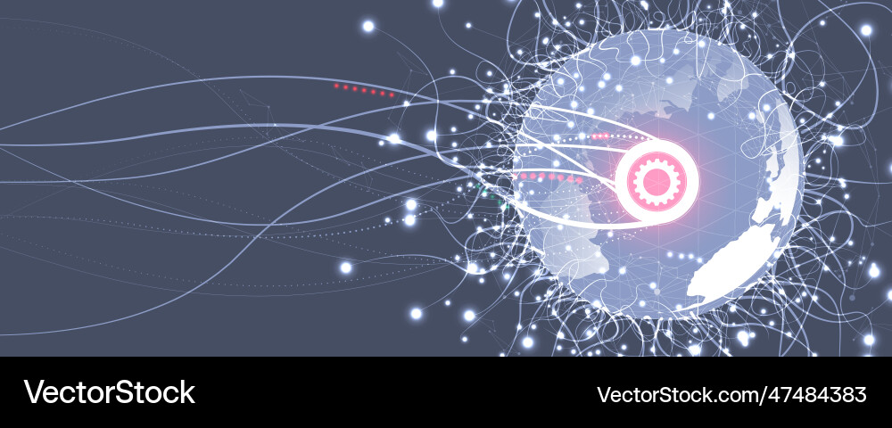Neural network concept connected cells with links Neural network concept connected cells with links vector image