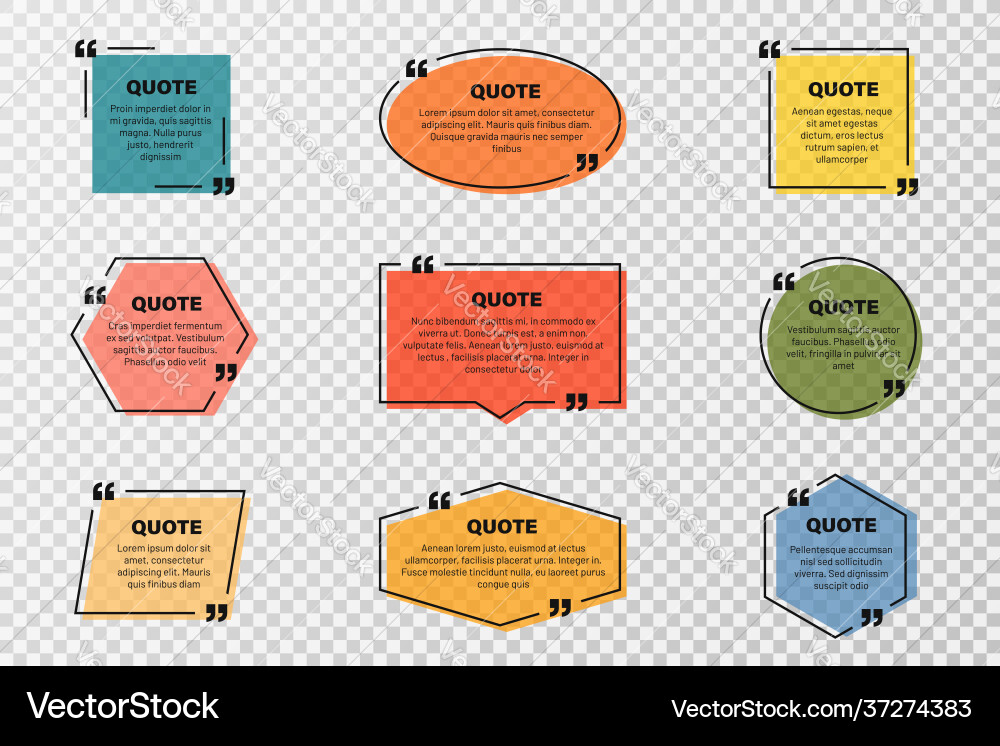 Quote Bubble Frame - Speech Bubble vector image
