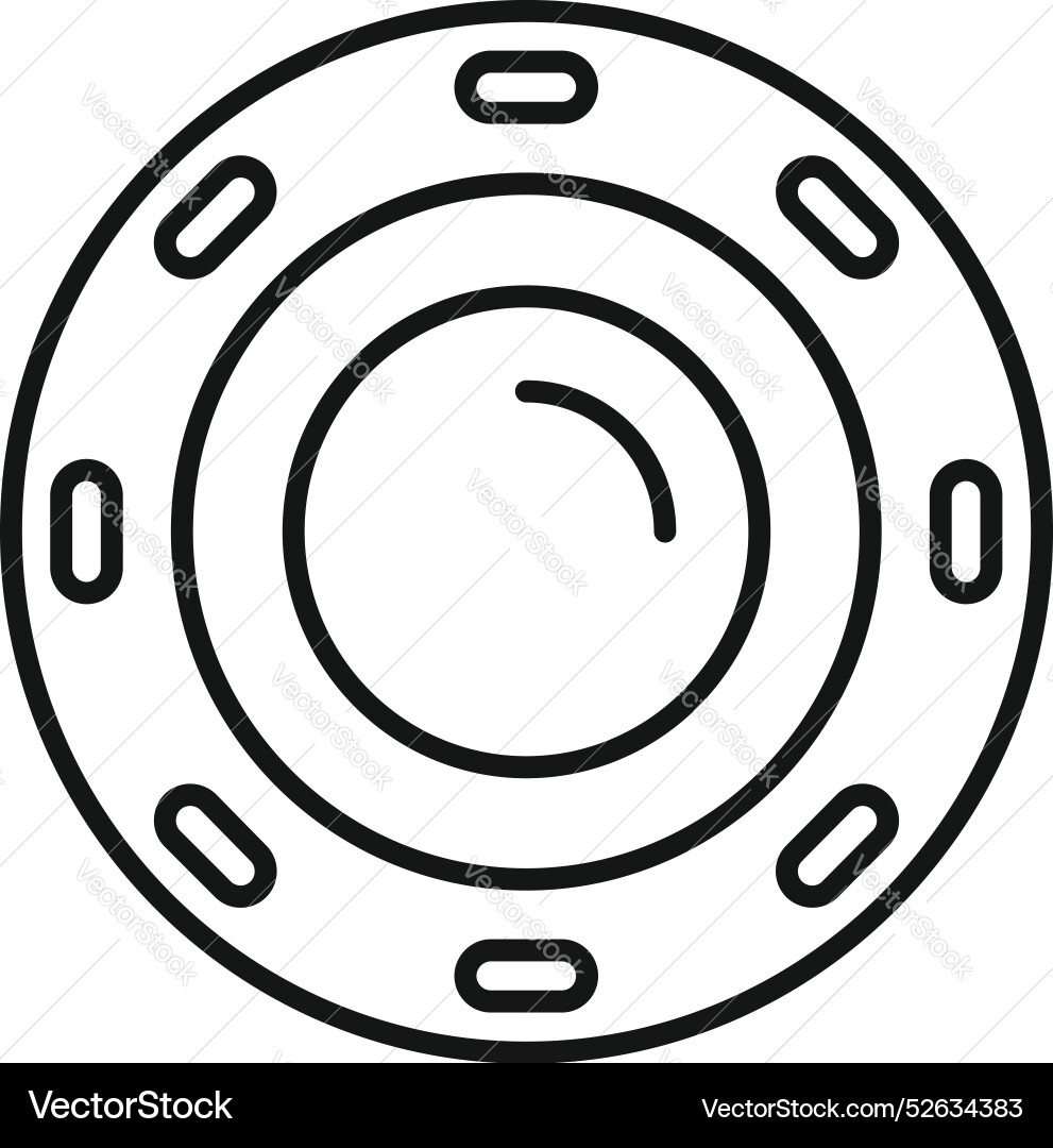 Round spaceship window offering view on space Round spaceship window offering view on space vector image