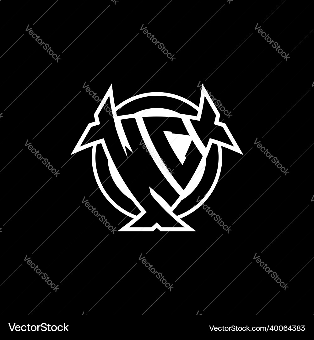 Wc logo monogram triangle shield and circle shape Wc logo monogram triangle shield and circle shape Vector Image