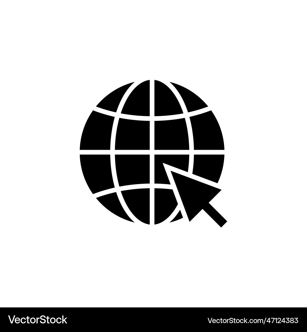 Web icon go to click vector image