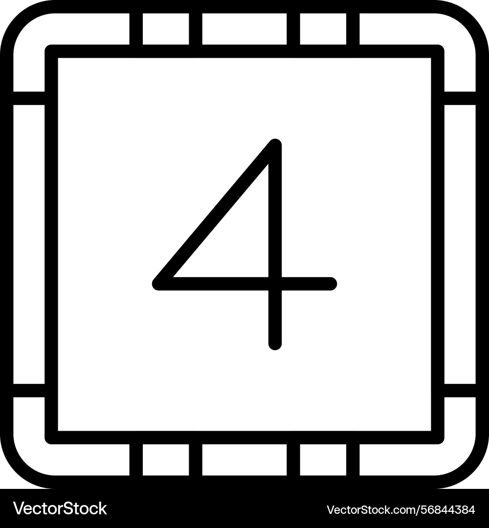 4 four icon Royalty Free Vector Image - VectorStock