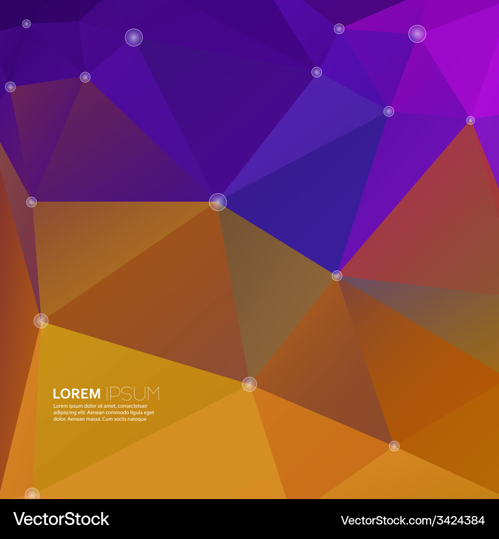 Abstract background with colored triangles vector image