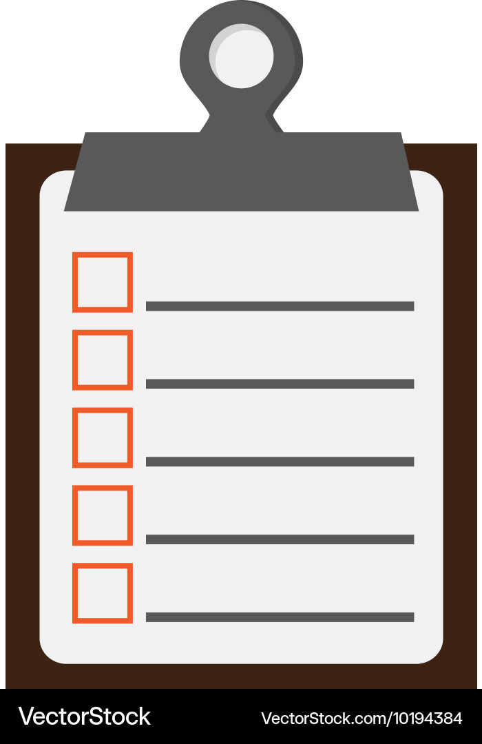 Clipboard with check list icon vector image
