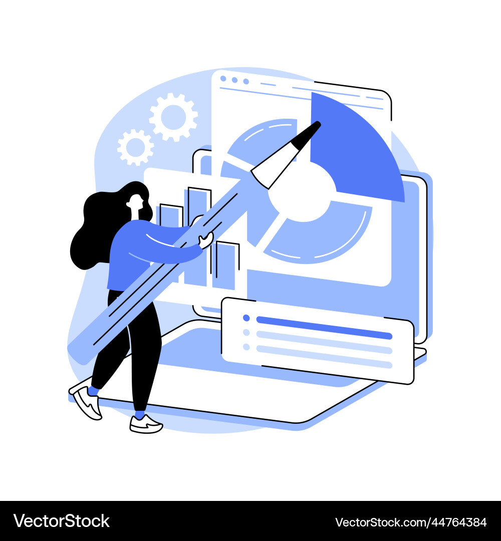 Data visualization software isolated cartoon Data visualization software isolated cartoon vector image
