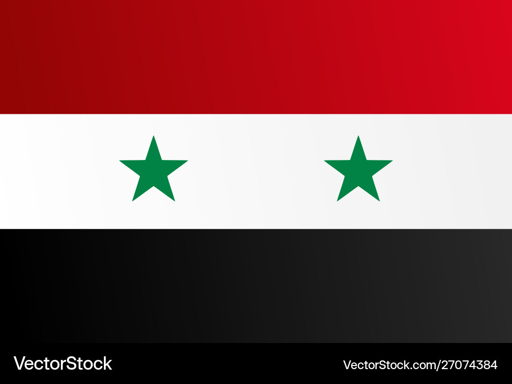 Flag syria with transition color - image Vector Image