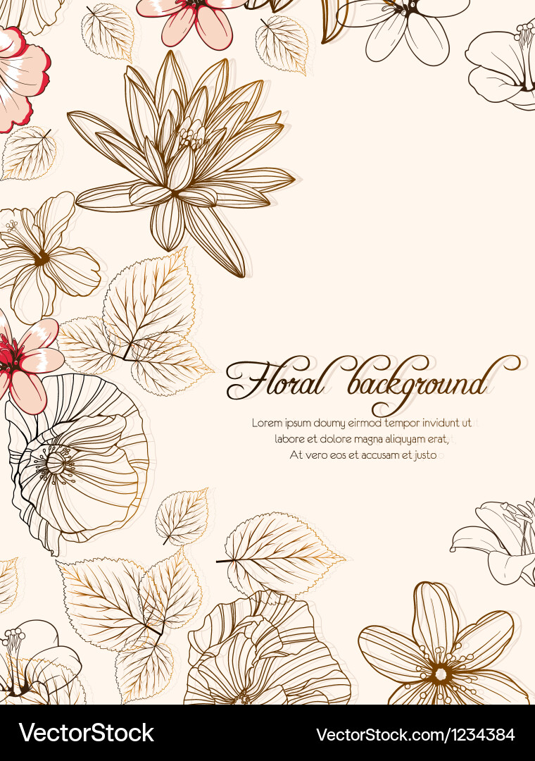 Floral Branch Background vector image