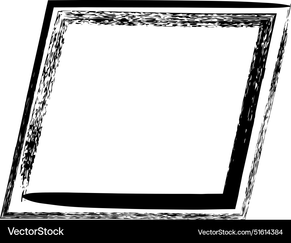 Frame parallelogram texture element outline Frame parallelogram texture element outline vector image