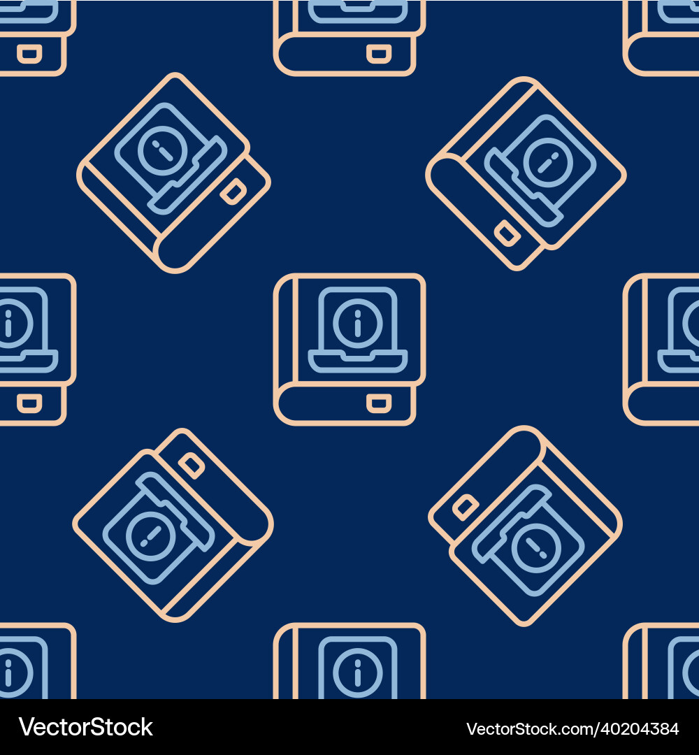 Line user manual icon isolated seamless pattern Line user manual icon isolated seamless pattern Vector Image