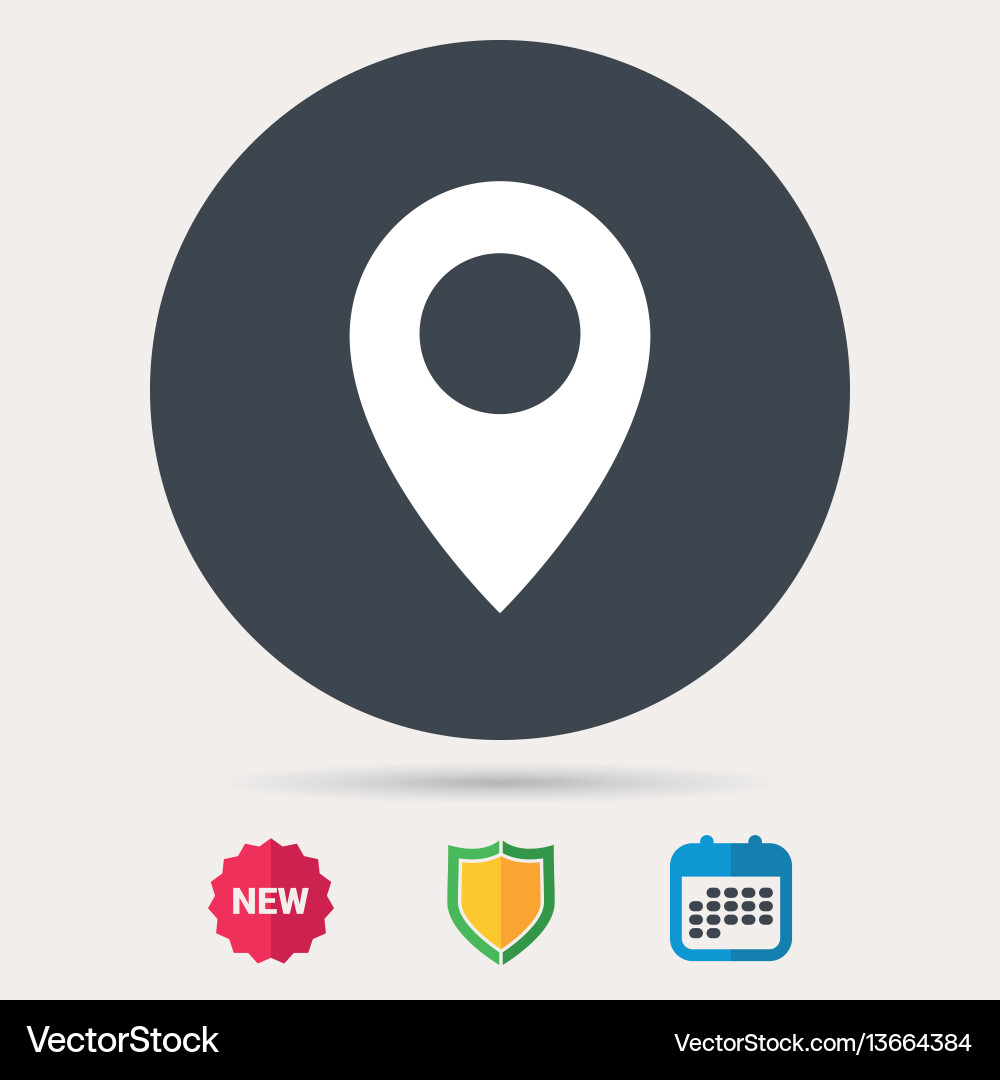 Location icon map pointer sign vector image