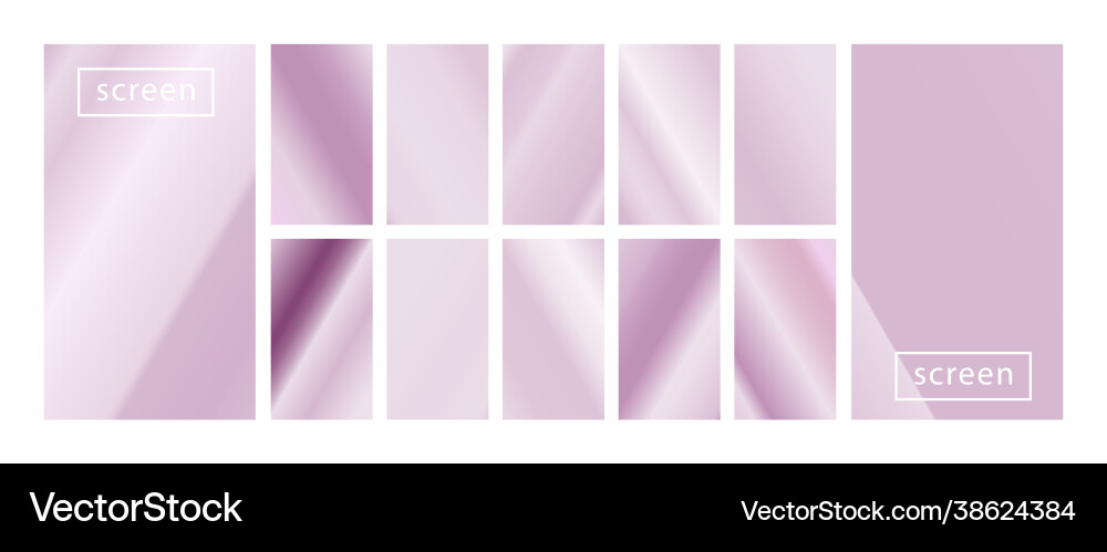 Mobile screen lock display collection colorful Mobile screen lock display collection colorful vector image