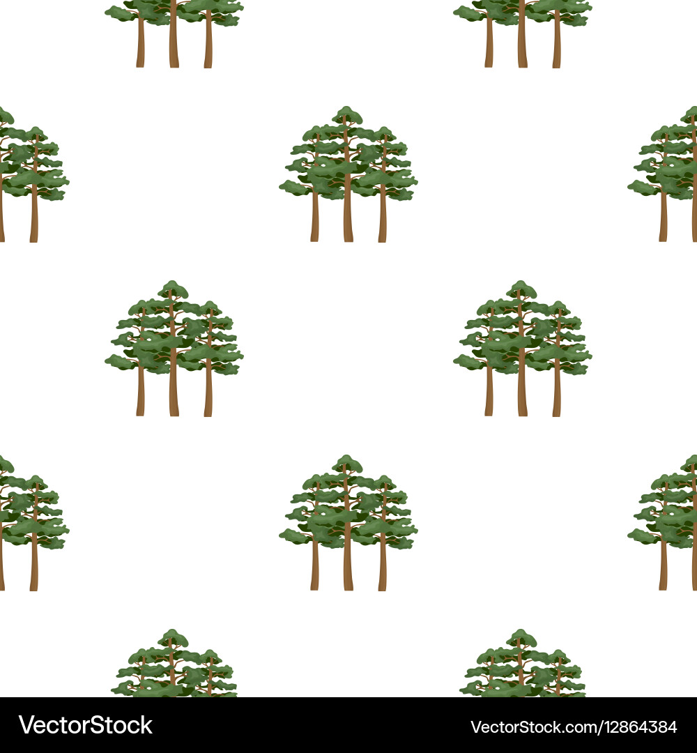 Pine icon in cartoon style for web Vector Image