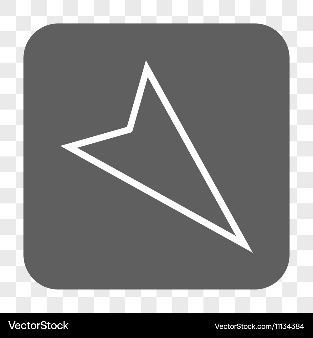 Pointer right down rounded square button vector image