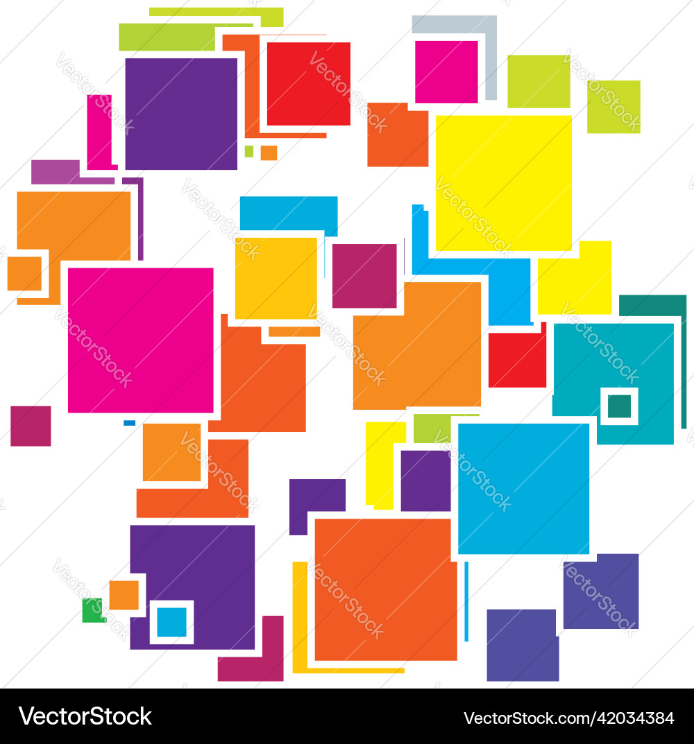 Random gestreute Quadrate Muster Textur Element vektorbild