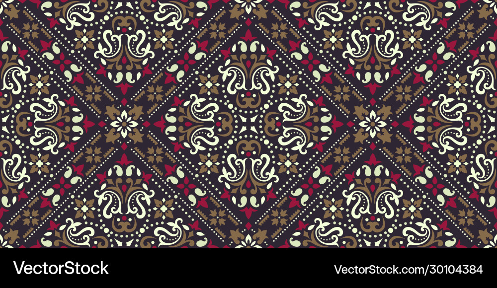 Rectangular seamless bandana print design Rectangular seamless bandana print design vector image