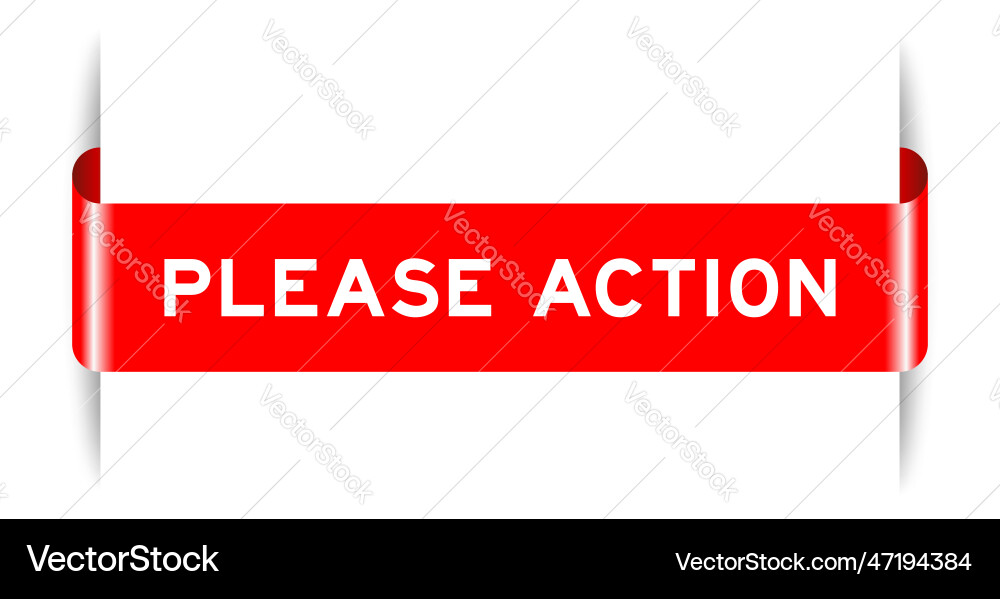Red color inserted label banner with word please Red color inserted label banner with word please Vector Image