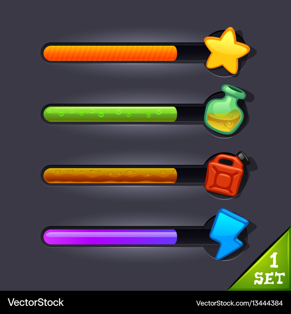 Resource Bar - Game Interface vector image