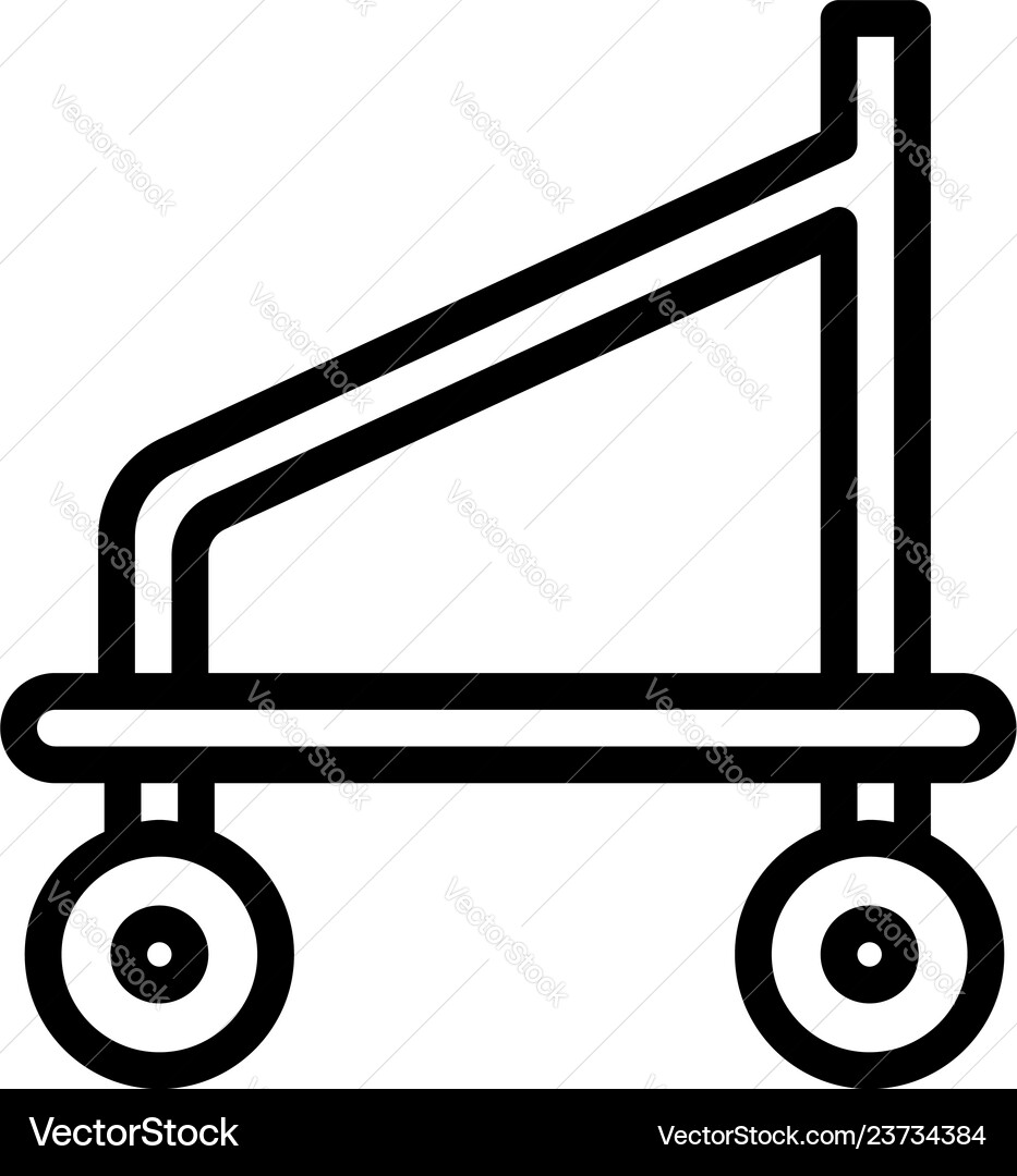 Scaffold base cart icon outline style Scaffold base cart icon outline style vector image