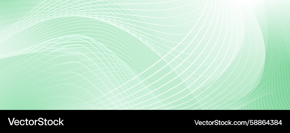 Soft green abstract wave pattern Vector Image