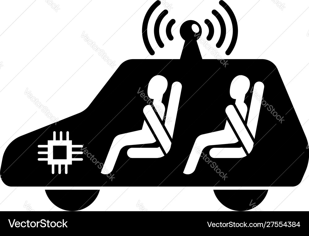 Test driverless car icon simple style Test driverless car icon simple style vector image