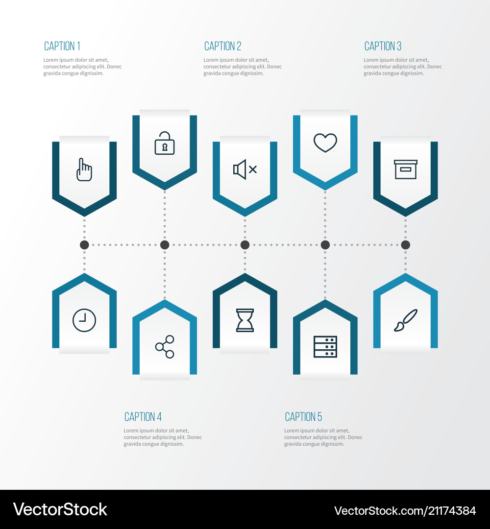 User icons line style set with cursor watch open User icons line style set with cursor watch open vector image