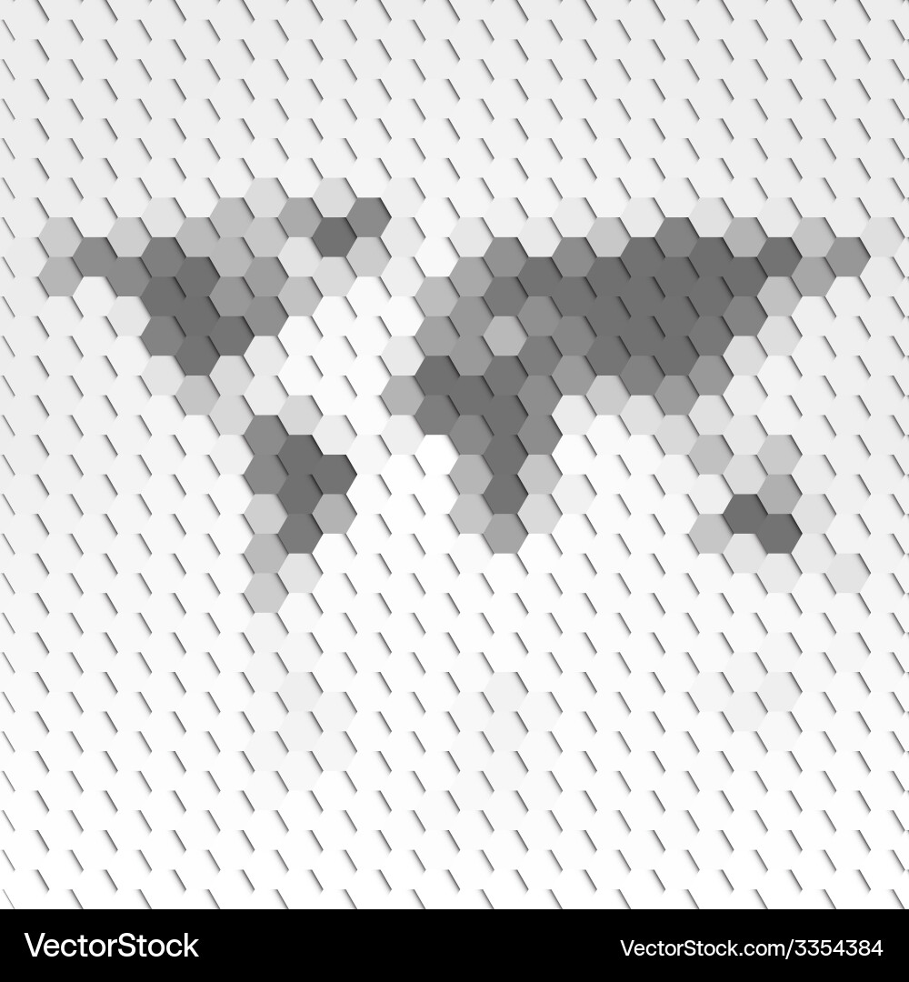 World map geometric background abstract hexagonal Vector Image