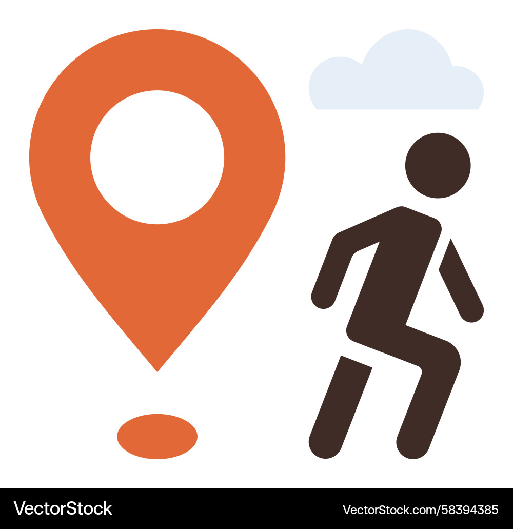 Active Journey Location Marker Vector Image