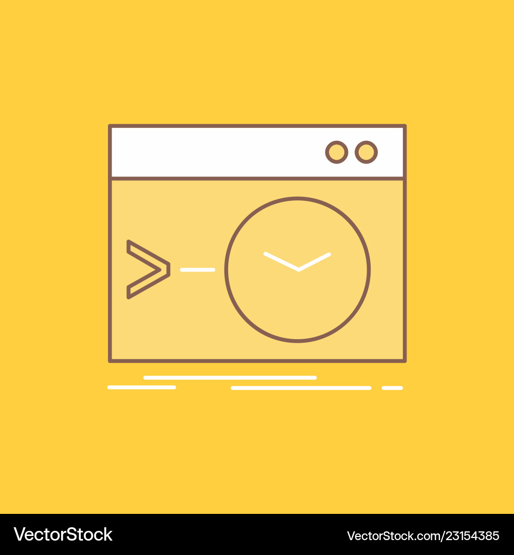 Admin command root software terminal flat line Vector Image