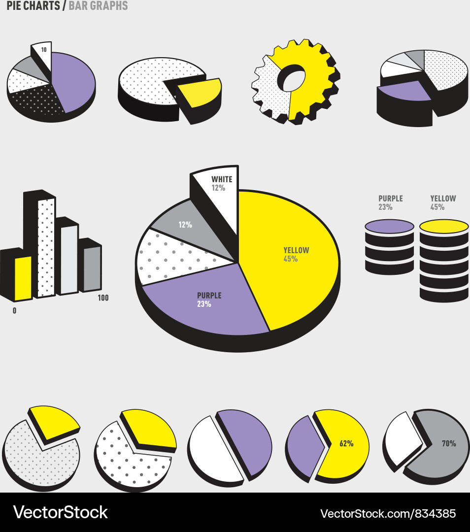 Chart Data Visualization Infographic vector image