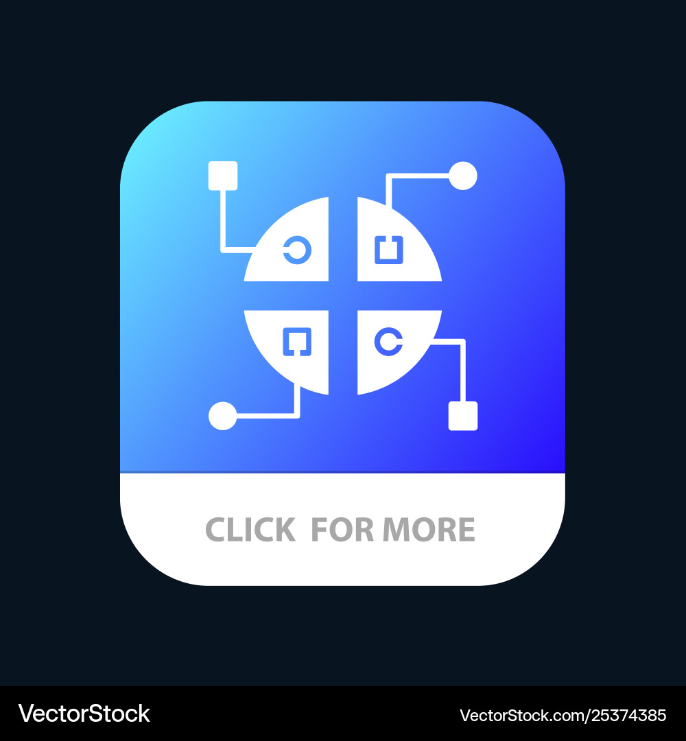 Construction network map mobile app button Construction network map mobile app button vector image